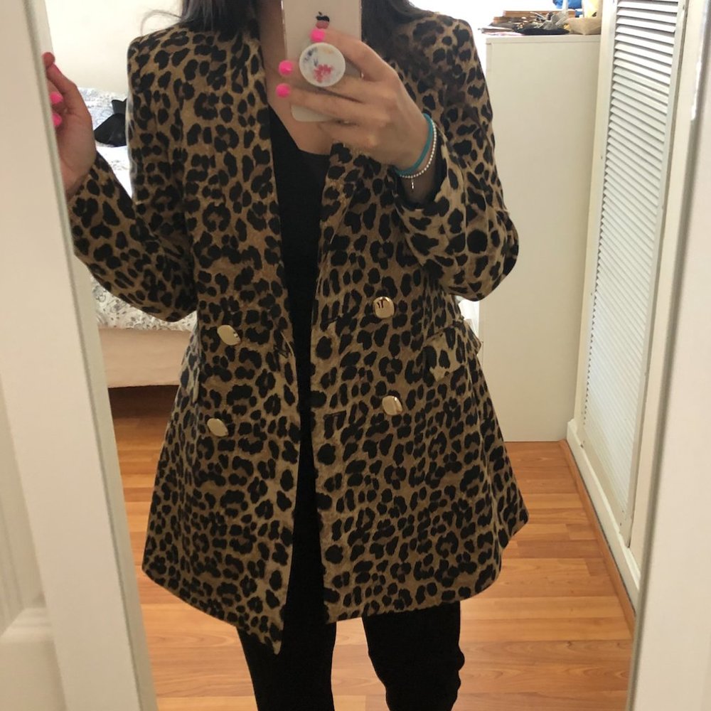 Zara Animal Print Blazer